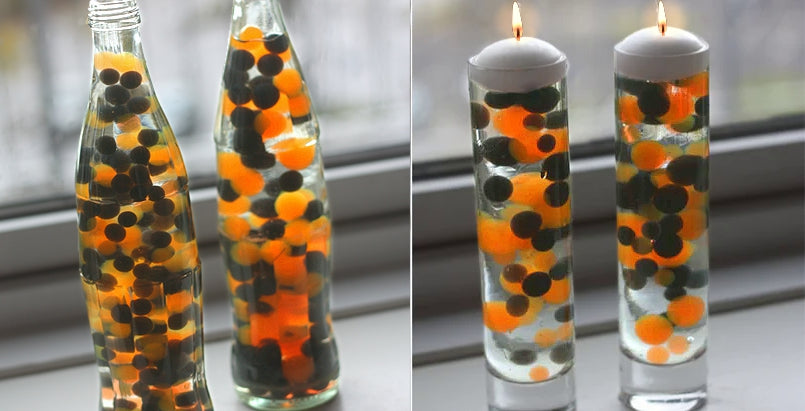 Floating Translucent Color Water Gels Accents-Including Premeasured Prep & Storage bag Kit for Best Floating Results! Vase Decorations
