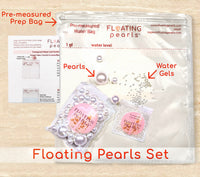 75 Floating Gold Pearls Large Sizes- Fills 1 Gallon of The Floating Transparent Water Gels for Your Vases- 3 Submersible Fairy Lights Strings