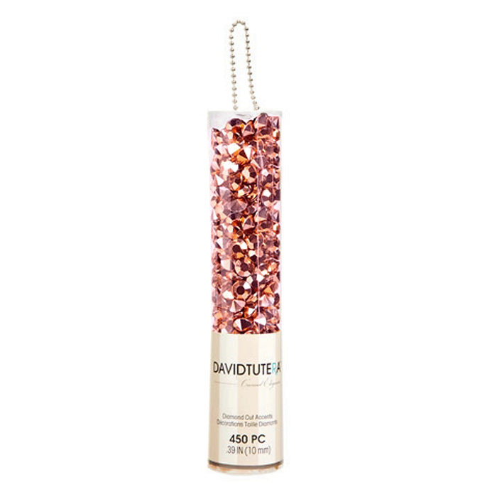450 Metallic Rose Gold Diamond Cut Gems- Floats in the Transparent Water Gels (not included)- Vase Fillers- Table Scatter