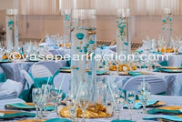 75 Floating Gold Pearls Large Sizes- Fills 1 Gallon of The Floating Transparent Water Gels for Your Vases- 3 Submersible Fairy Lights Strings