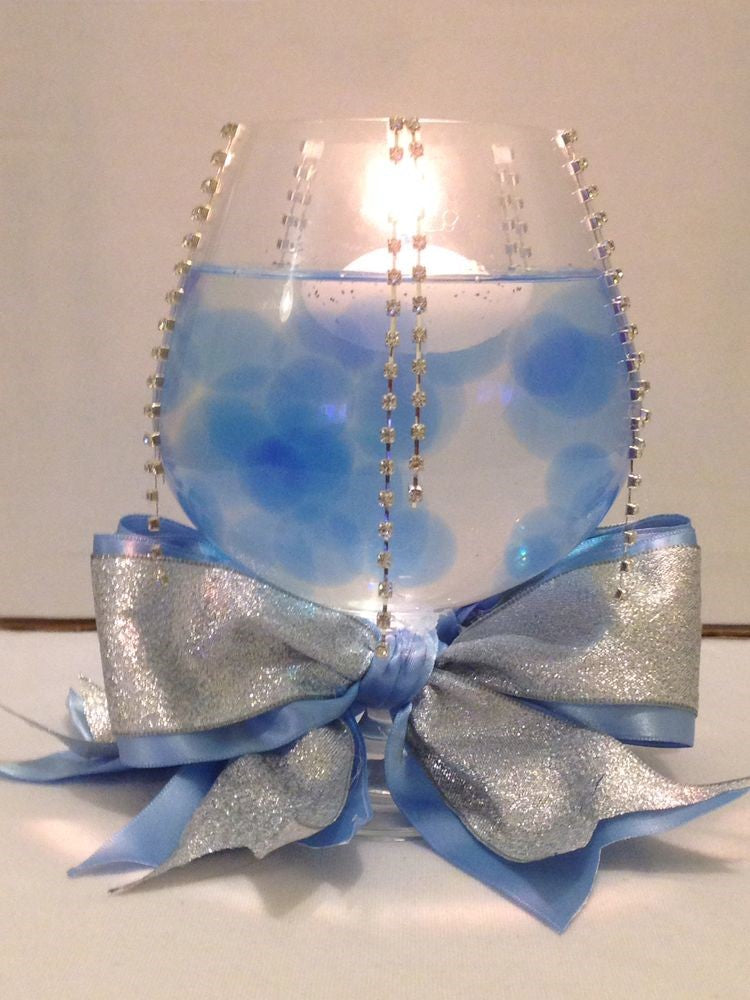 Floating Blue Gels - with Transparent Water Gels Packet - Fills 1 Gallon for Your Vases (The White Pearls are Sold Separately)