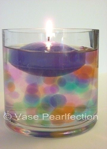 Floating Blue Gels - with Transparent Water Gels Packet - Fills 1 Gallon for Your Vases (The White Pearls are Sold Separately)